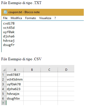 Esempio file
